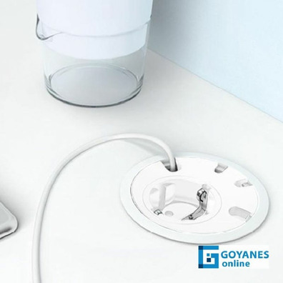 Enchufe con pasacables LOOP IN blanco RAL9010