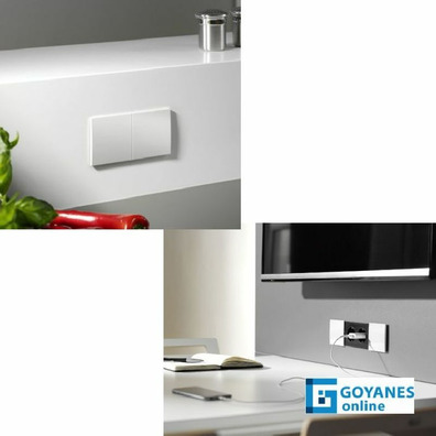 Set de tapas para regleta DUE blanco