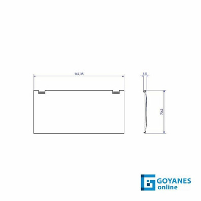 Tapa elevable para regleta KAPSA blanco