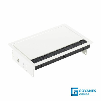 Marco regleta elevable CONI blanco con pasacables