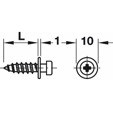 Tornillos de unión, modular, con punta, para monta