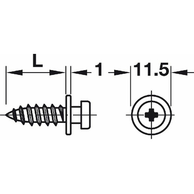 Tornillos de unión, modular, con punta, para monta