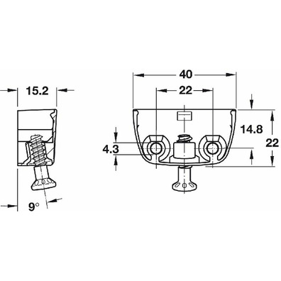 Pieza superior Hafele Ixconnect RV/O