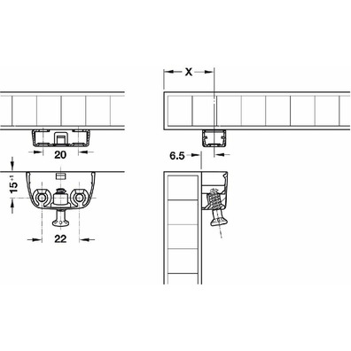 Pieza superior Hafele Ixconnect RV/O