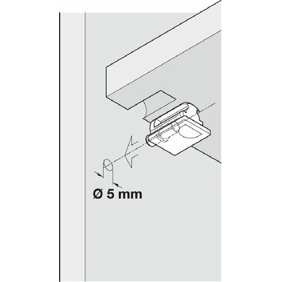 Caja para soporte balda plastico gris