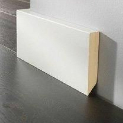 Zócalo MDF blanco 2250x70x15mm metro lineal