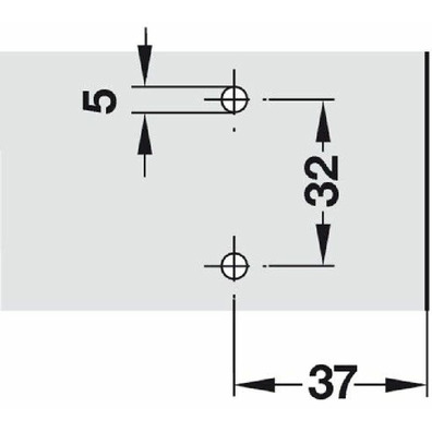 Base SALICE H=3 con taco 5mm BAV4L39F