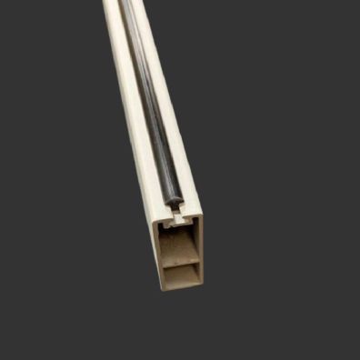 Barra colgar rectangular blanca metro lineal