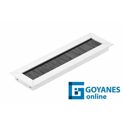 Pasacables aluminio anodizado plata mate 45x180mm