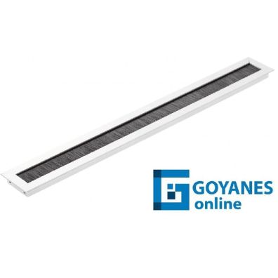 Pasacables aluminio anodizado plata mate 45x450mm