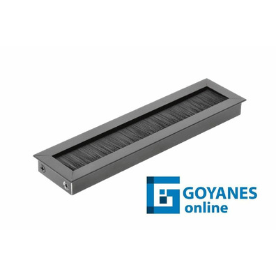 Pasacables aluminio anodizado negro 45x180mm