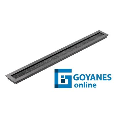 Pasacables aluminio anodizado negro mate 45x450mm