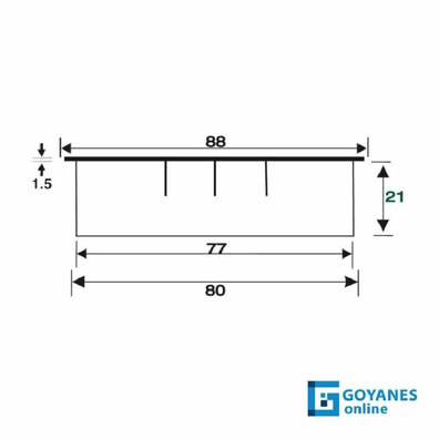 Pasacables LOOP ROUND blanco 90mm