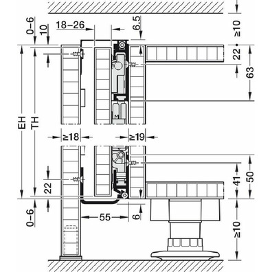 Herraje para puerta corrediza y giratoria, Hawa Co