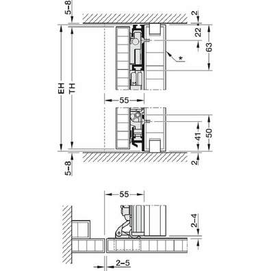 Herraje para puerta corrediza y giratoria, Hawa Co