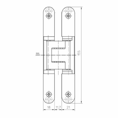 Bisagra Tectus TE 240 3D RAL 9016 blanco mate 60kg