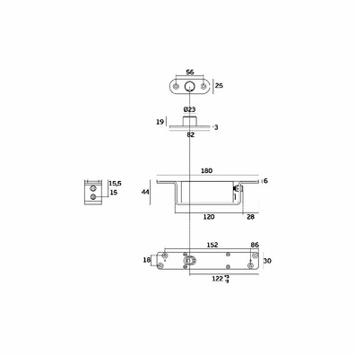 Bisagra pivotante hidráulico 350kg T.BLACK BH1