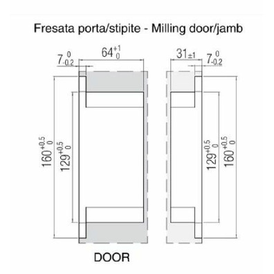 Bisagra KRONA K2000 CS HD 160x30mm cromo satinado