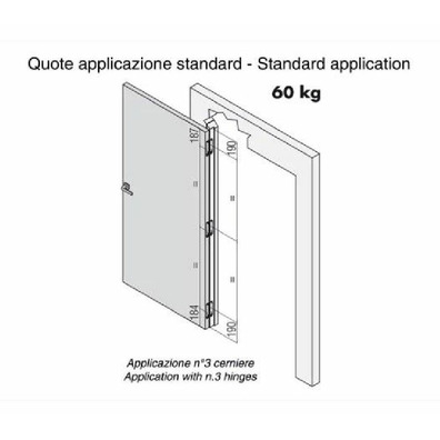 Bisagra KRONA K2000 CS HD 160x30mm cromo satinado