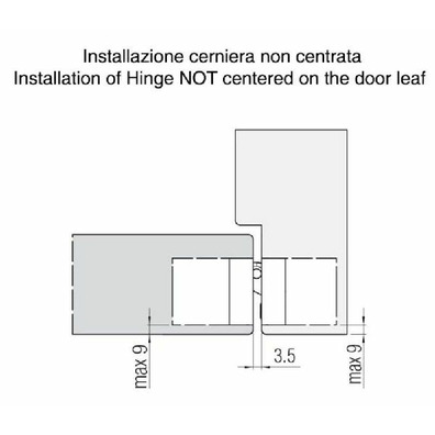 Bisagra Krona K2780 135x27mm  cromo satinado