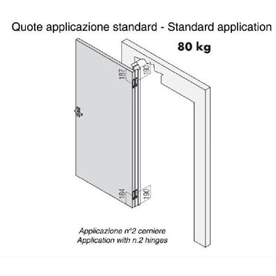 Bisagra Krona K2780 135x27mm  cromo satinado