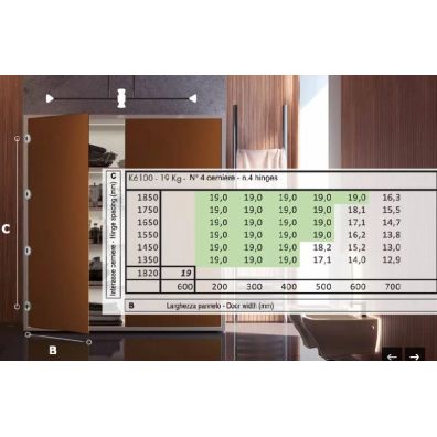 Bisagra Krona K6100 CS HD cromo satinado