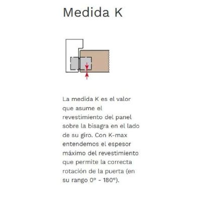 Bisagra Krona K6100 CS HD cromo satinado