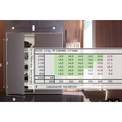 Bisagra Krona K6100 CS HD cromo satinado