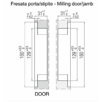 Bisagra KRONA K7080 BA 160x30mm bronce