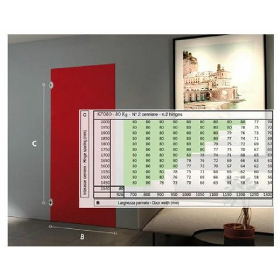 Bisagra KRONA K7080 BA 160x30mm bronce