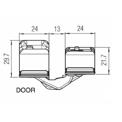 Bisagra Krona K8060 BI HD 110x24mm blanco