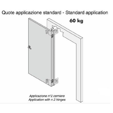 Bisagra Krona K8060 BI HD 110x24mm blanco