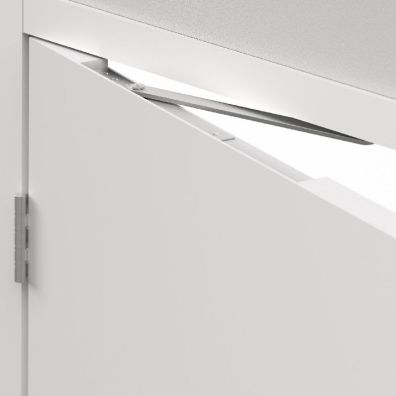 Cierrapuertas oculto f.3 gris espesor mín.35mm