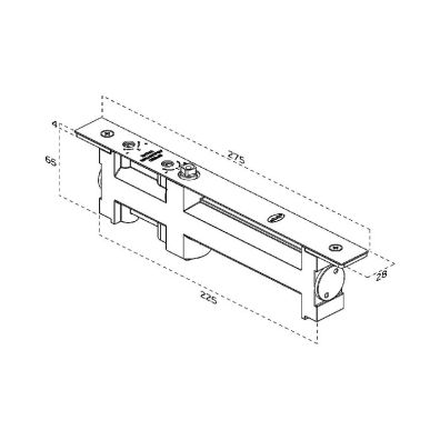 Cierrapuertas oculto f.3 gris espesor mín.35mm