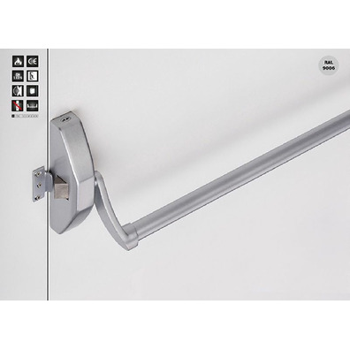 Barra antipánico simple reversible aluminioRAL9006