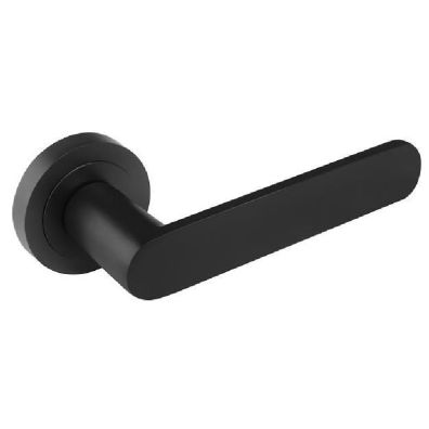 Manilla roseta 50mm maneta plana negro juego