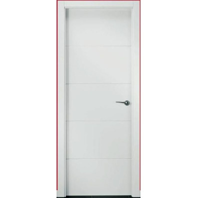 Puerta blanca RAL 9003 4 fresados 2030x625x35mm