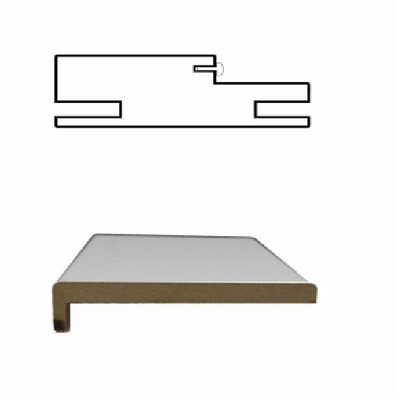 Juego sobremarco MDF-H burlete blanco puro