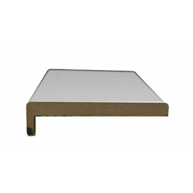 Juego guarnicion "L" MDF hidr.blanco puro 70x13/10