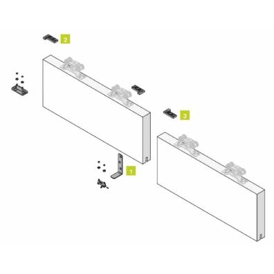 Kit 2000 KRONA arrastre puerta corredera