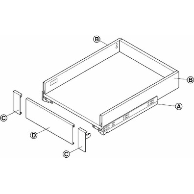 Panel frontal cajón slim 1100mm antracita