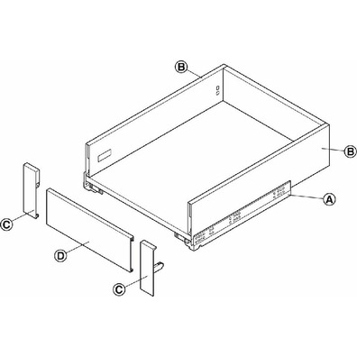 Panel frontal cajón slim 1100mm antracita