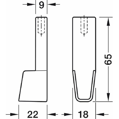 Soporte para barra de armario, Häfele Versatile pa