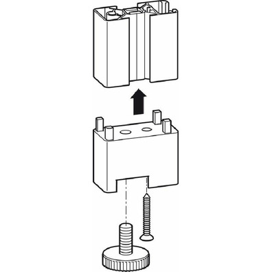Pata ajustable, Häfele Versatile para columna