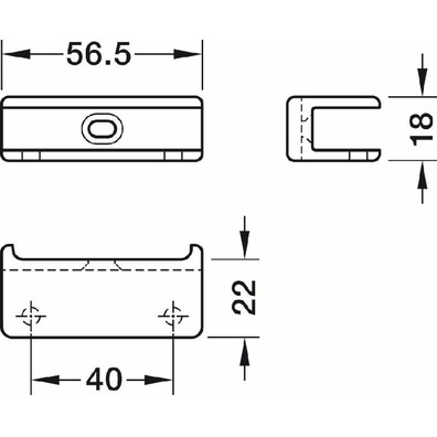 Soporte para estantes, Häfele Versatile para estan