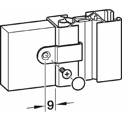 Soporte para pared lateral, Häfele Versatile para