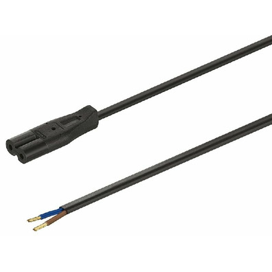 Cable primario con bornes negro 2m