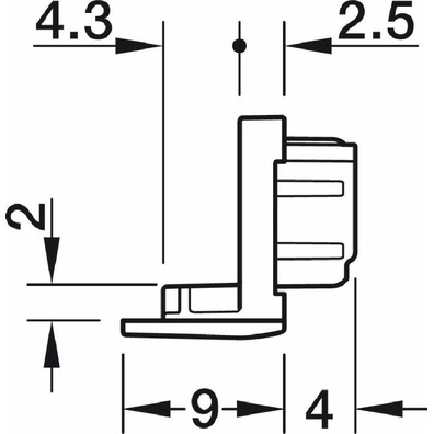 Tapa final, Para perfil Häfele Loox5 1103