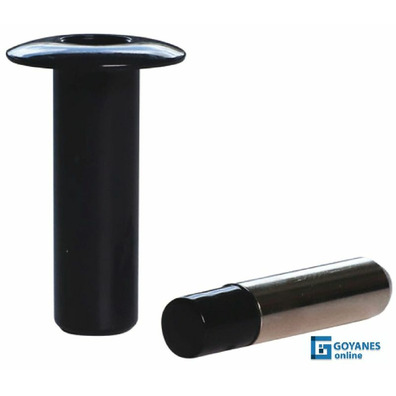 Retenedor magnetico puerta embutir suelo negro