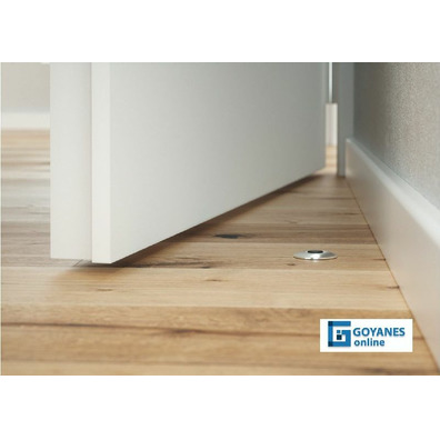 Retenedor magnetico puerta embutir suelo negro